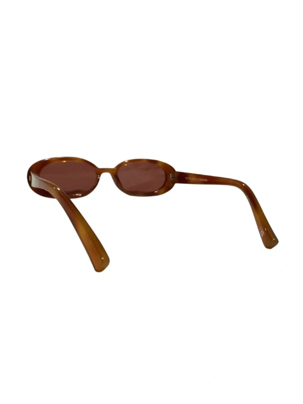Le Specs Brown Oval Sunglasses